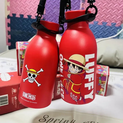 Gourde Thermos One Piece 350ml (Luffy) design manga premium isotherme pour hydratation quotidienne, idéale pour école, bureau, sport et déplacements avec style anime inspirant et motivation quotidienne | La Gourde