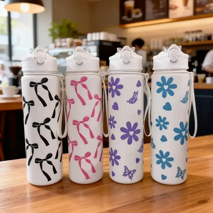 Gourde 750 ml Sport avec paille intégrée pour boire facilement pendant l'entraînement