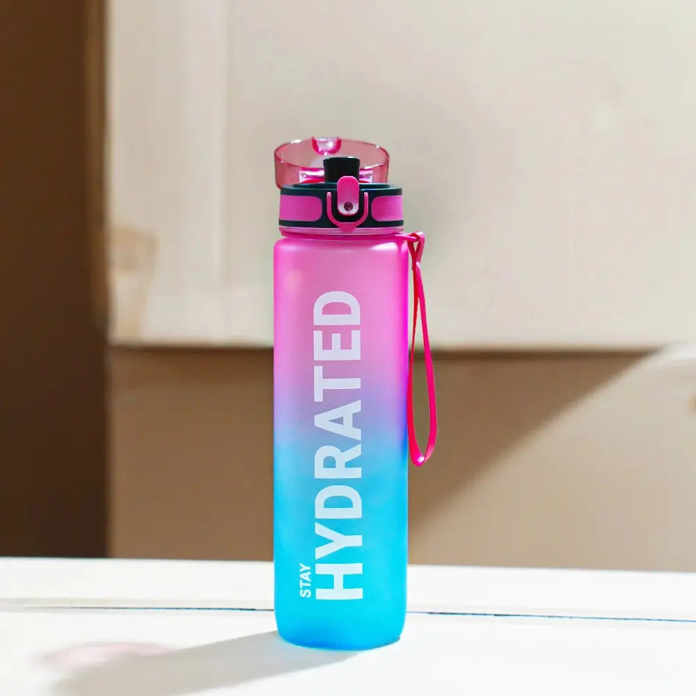 Gourde À Eau 1L Graduée portable pour vélo et activités extérieures
