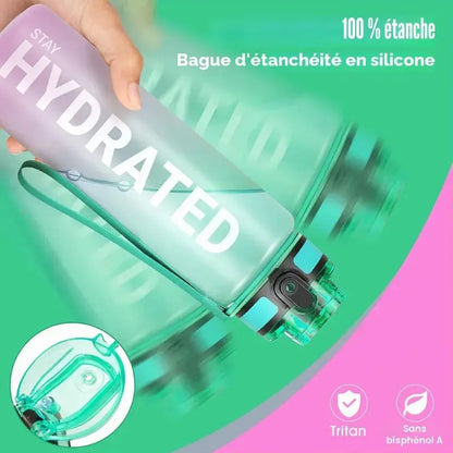 Gourde À Eau 1L Graduée avec graduation et 100% antifuite 