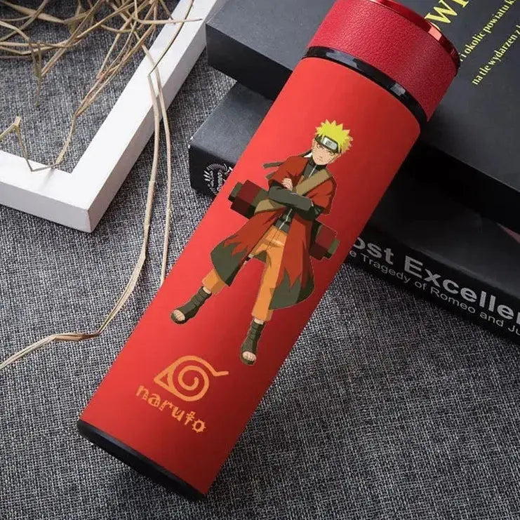 

Gourde Anime Naruto 500ML, bouteille isotherme noire, symbole Konoha, double paroi inox | La Gourde®

