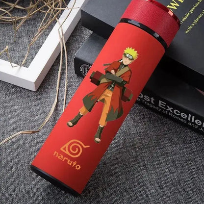 

Gourde Anime Naruto 500ML, bouteille isotherme noire, symbole Konoha, double paroi inox | La Gourde®

