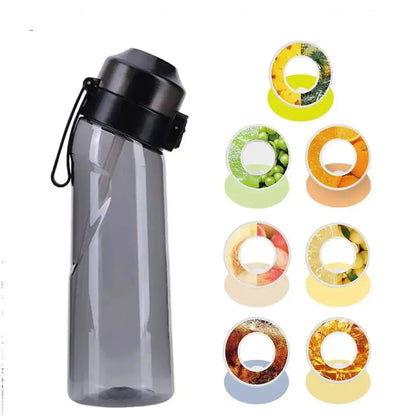Gourde Aromatisée à l'Air Gris  avec paille intégrée et 7 saveur fruits , Gourde aromatisé, gourde saveur olfactive, gourde saveur fruit, gourde avec saveur, gourde pods saveur 