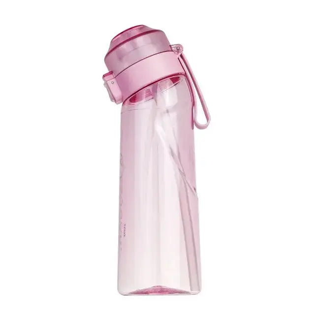 Gourde Aromatisée à l'Air rose transparente avec paille intégrée , Gourde aromatisé, gourde saveur olfactive, gourde saveur fruit, gourde avec saveur, gourde pods saveur 