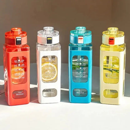 Gourde d'Eau Carrée 900 ml bouteille portable sans BPA pour entraînement fitness