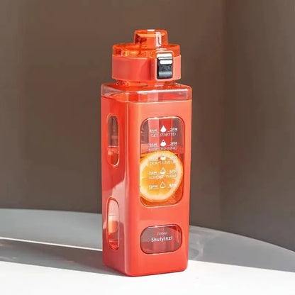 
Gourde d'Eau Carrée 900 ml avec paille pour gym, fitness et entraînement quotidien