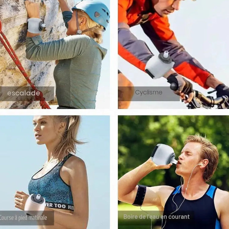 Gourde De Sport Poignet Running, bouteille d'eau running légère, gourde poignet sportive, réutilisable, portable, pour jogging, sport extérieur | La Gourde®