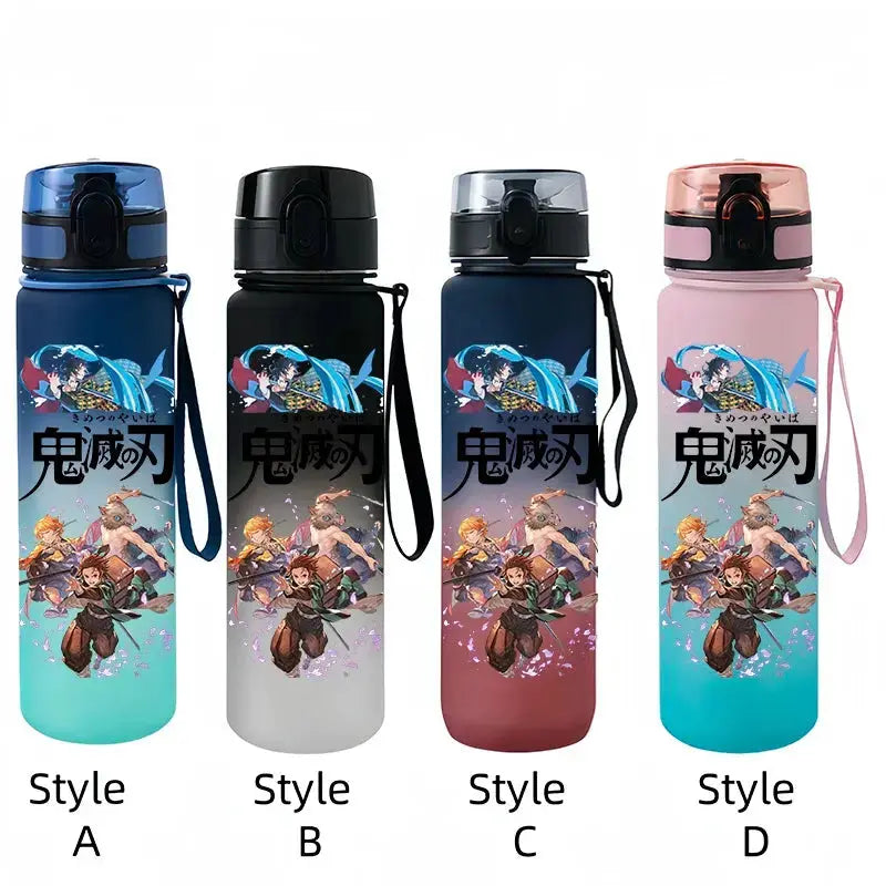Gourde Demon Slayer Portable 650ml avec design Tanjirou Nezuko pour activités de plein air