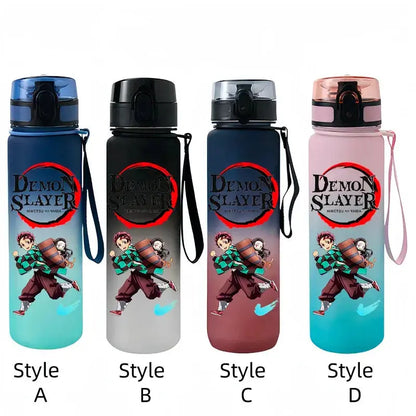 
Gourde Demon Slayer Portable 650ml avec illustrations manga Tanjirou et Nezuko pour l'école