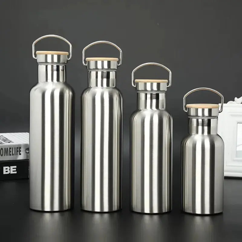 
Gourde En Métal 1000ml, Gourde inox 1L isotherme, Gourde Inox 1L, grande capacité, acier inoxydable alimentaire, parfaite pour le travail, les déplacements et le quotidien | La Gourde®
