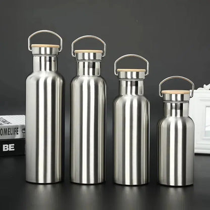 
Gourde En Métal 1000ml, Gourde inox 1L isotherme, Gourde Inox 1L, grande capacité, acier inoxydable alimentaire, parfaite pour le travail, les déplacements et le quotidien | La Gourde®