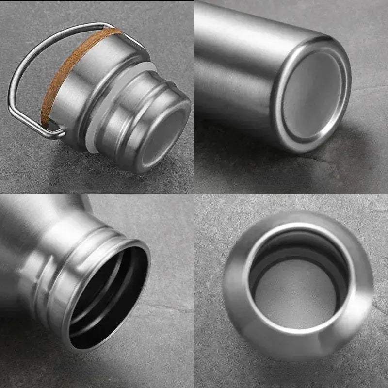 Gourde En Métal 1000ml, Gourde Metal 1L, gourde métal isotherme, acier inoxydable alimentaire, étanche, idéale pour les voyages | La Gourde®