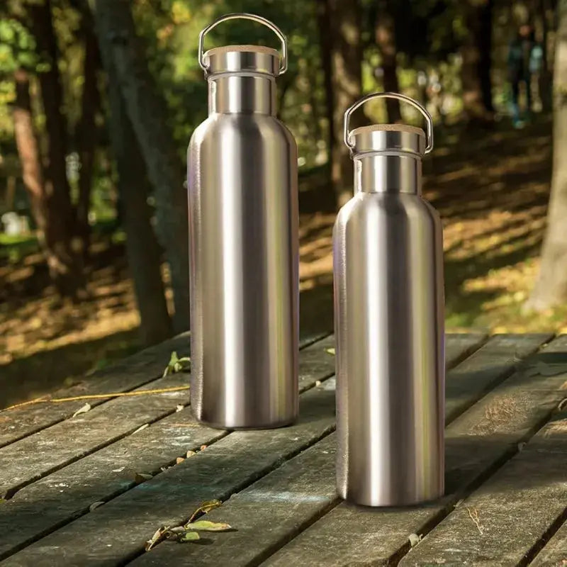 Gourde En Métal 1000ml, Gourde 1L inox, Gourde 1L isotherme, bouteille inox réutilisable, étanche, écologique, idéale pour les boissons chaudes et froides | La Gourde®