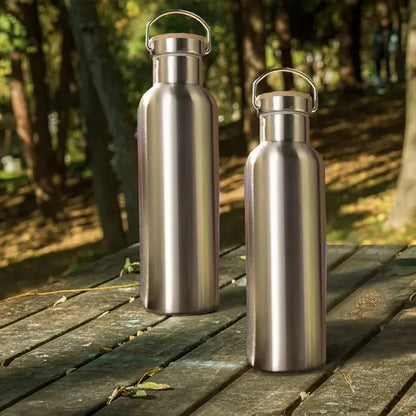 Gourde En Métal 1000ml, Gourde 1L inox, Gourde 1L isotherme, bouteille inox réutilisable, étanche, écologique, idéale pour les boissons chaudes et froides | La Gourde®