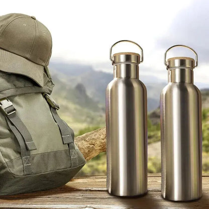 
Gourde En Métal 1000ml, Gourde metal avec bec, bouteille métal isotherme, anti-fuite, sans BPA, idéale pour le fitness | La Gourde®