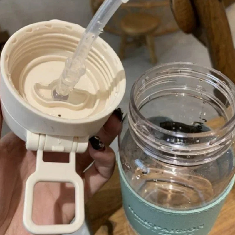  Bouteille d'eau portable avec paille pour école, bureau et voyage | La Gourde ®