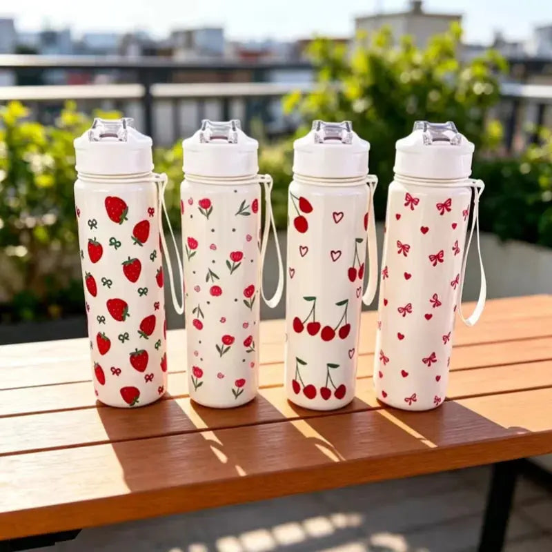 Gourde En Plastique Sport 750ML Avec Paille Intégrée portable pour rester hydraté toute la journée
