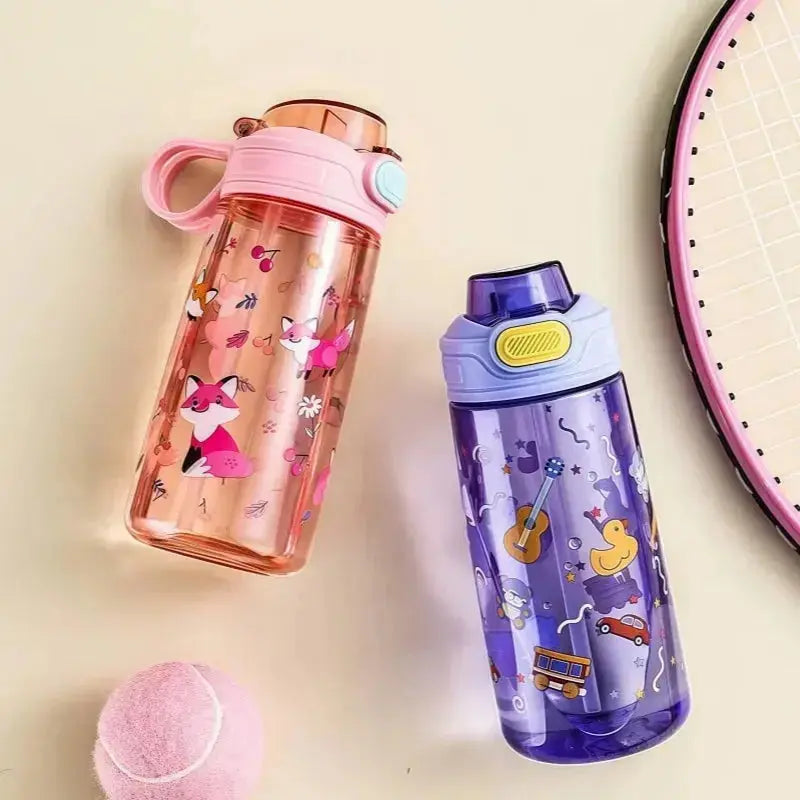 Gourde Enfant Transparente Portable 550 ml avec serrure de sécurité anti-fuite