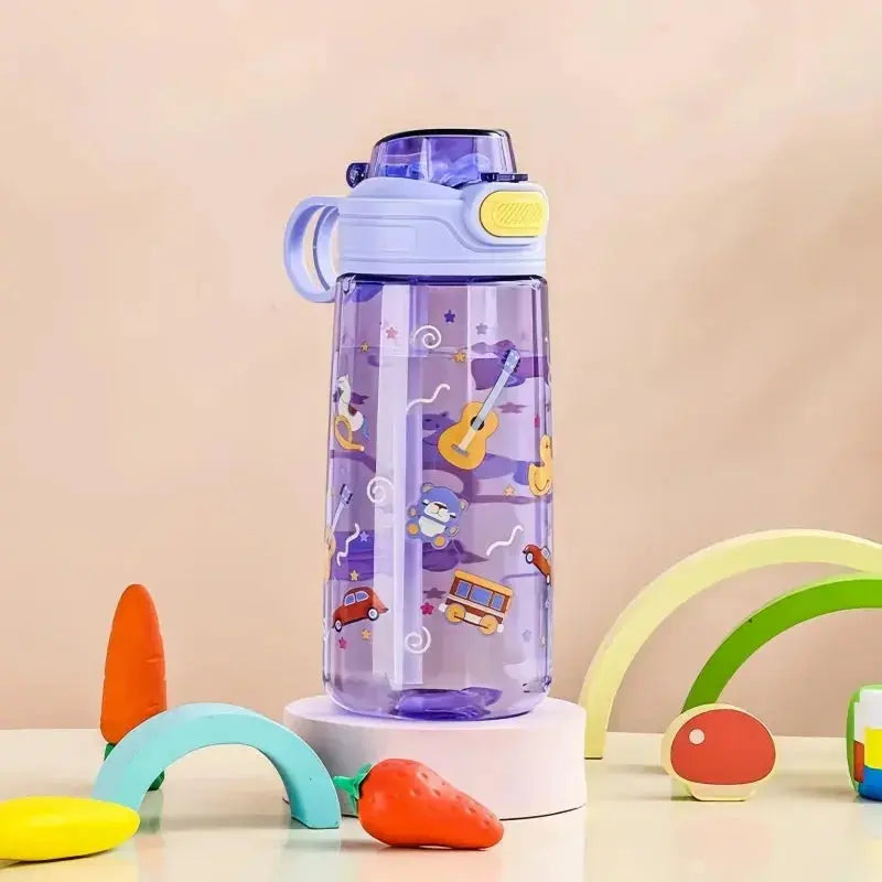 Gourde Enfant Transparente Portable 550 ml pour camping et randonnée familiale