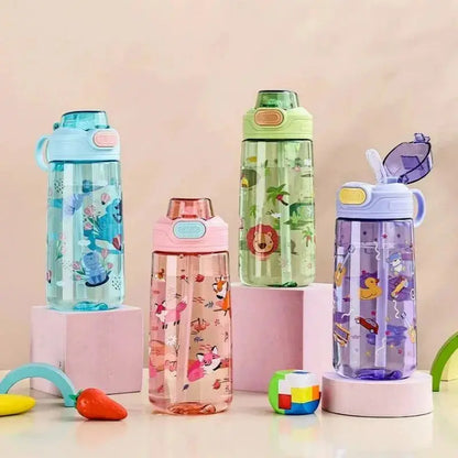  Gourde Enfant Transparente Portable 550 ml pour cartable scolaire? disponible en plusieurs coloris tendance