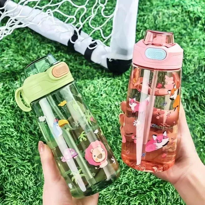  Gourde Enfant Transparente Portable 550 ml pour maternelle et primaire