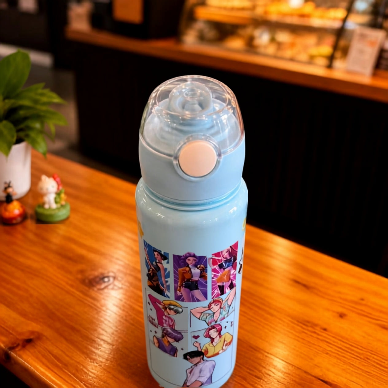 Bouteille d'eau dessin animé pour enfants avec design coloré