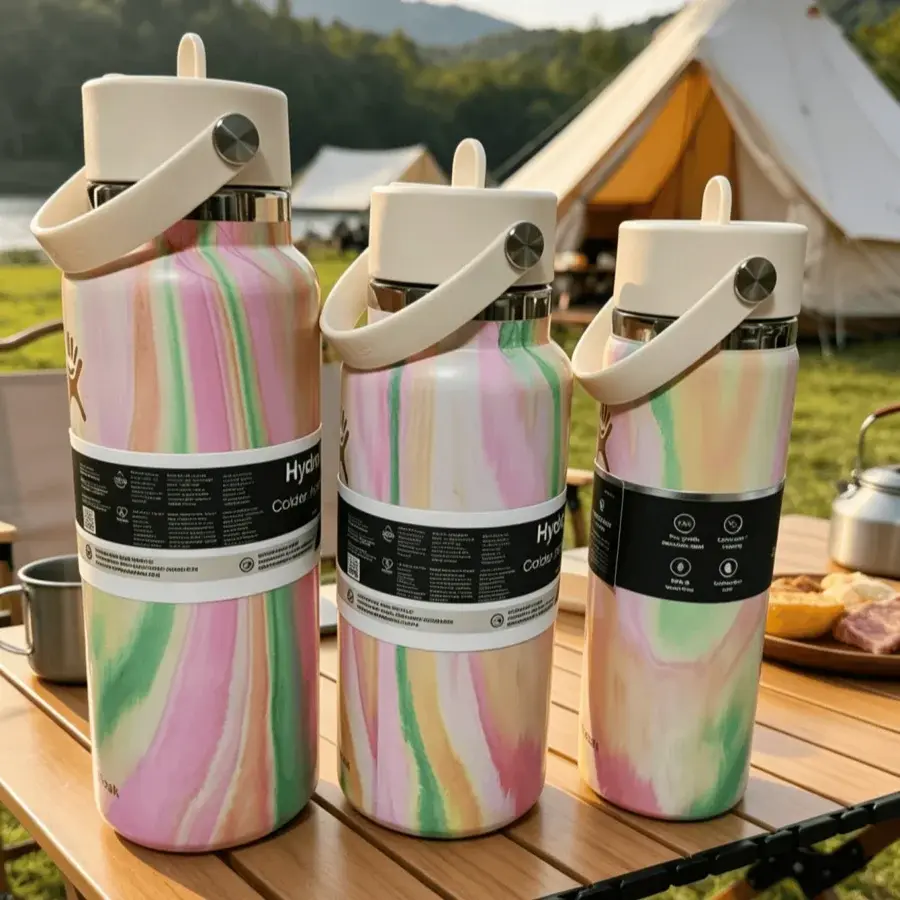 Gourde Hydro Flask Avec Paille 32 oz bouteille 946 ml réutilisable