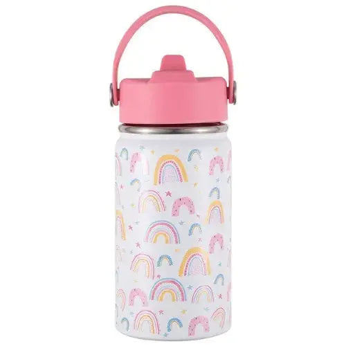 Gourde Inox Enfant Avec Paille 12oz pour école, sorties, voyage et vacances.