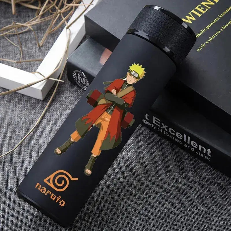 Gourde Isotherme Anime Naruto 500ML, bouteille inox Naruto Uzumaki, design Konoha, double paroi | La Gourde