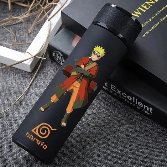 Gourde Isotherme Anime Naruto 500ML, bouteille inox Naruto Uzumaki, design Konoha, double paroi | La Gourde
