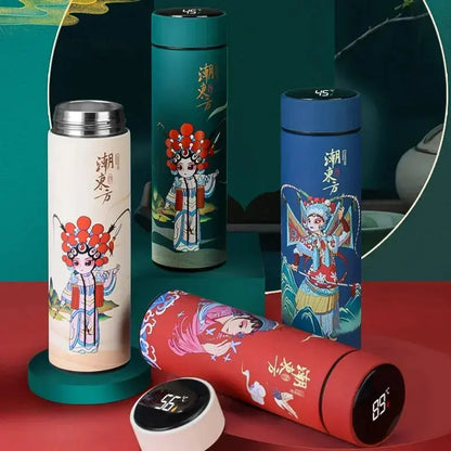 Gourde Isotherme Connecté Design Japon avec infuseur pour thé en vrac et bouteille inox double paroi.
 Gourde isotherme avec infuseur intégré pour préparer et savourer du thé en vrac.