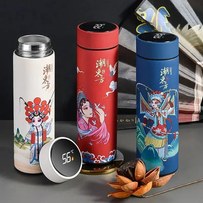 Gourde Isotherme Connecté Design Japon en acier inoxydable pour thé, café et boissons chaudes.
 Une bouteille thermique élégante pour accompagner les pauses thé et boissons chaudes.