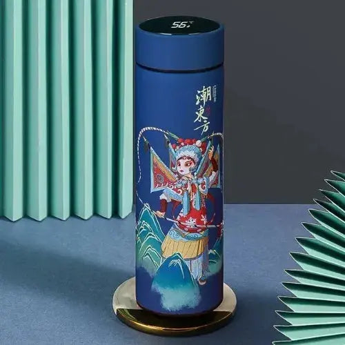 Gourde Isotherme Connecté Design Japon bouteille thermique intelligente en acier inoxydable.