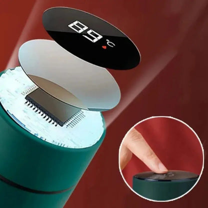 Gourde Isotherme Connectée Style Japonais (Traditionnelle) Avec ecrans LED , gourde design japonais, conservation chaud froid, sans BPA, portable, idéale pour les infusions | La Gourde®
