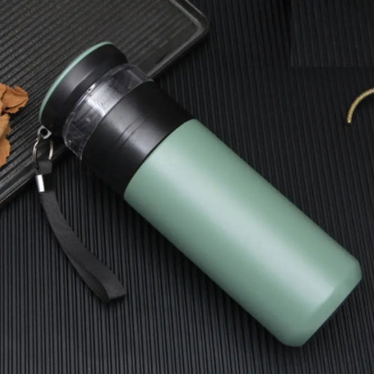 Gourde Isotherme Inox 500ML (Vert), gourde isotherme inox, infuseur à thé, sans BPA, anti-fuite, double paroi, idéale pour le bureau et le voyage | La Gourde®