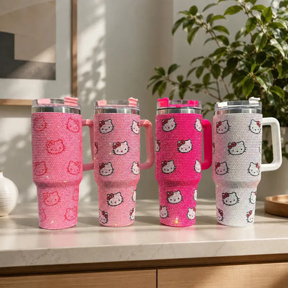 Gourde Isotherme Inox Paillette 1200 ml Hello Kitty