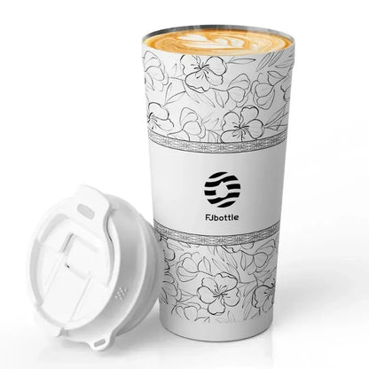Gourde Isotherme  Tasse À Café Design Moderne 500ml (Blanc)