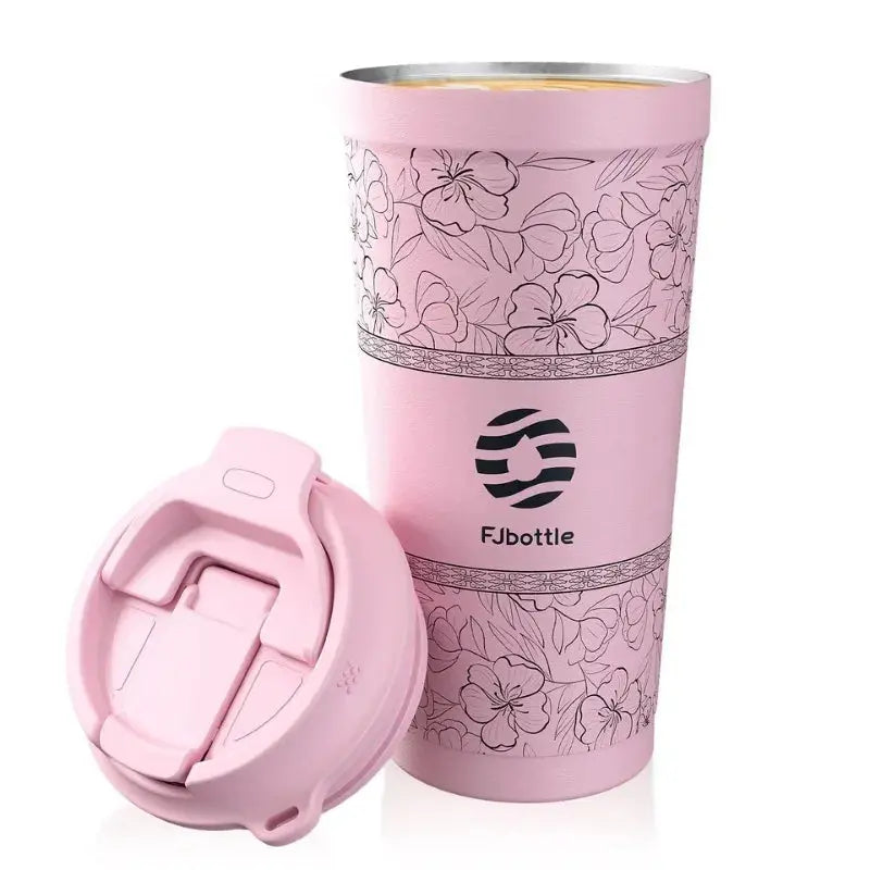 Gourde Isotherme  Tasse À Café Design Moderne 500ml (Rose)