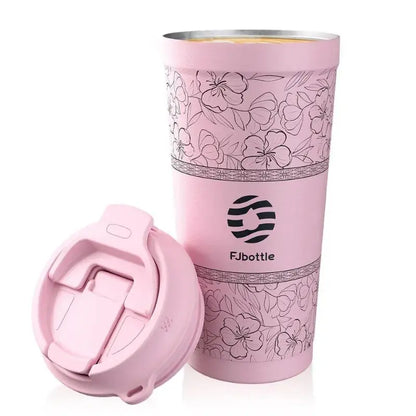 Gourde Isotherme  Tasse À Café Design Moderne 500ml (Rose)