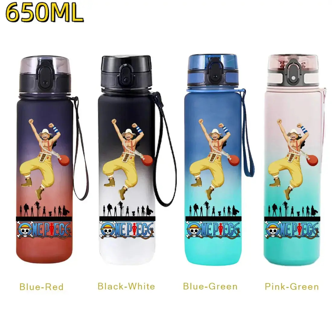 
Gourde Manga One Piece 650ML Luffy, bouteille d’eau pour école, bureau et sorties