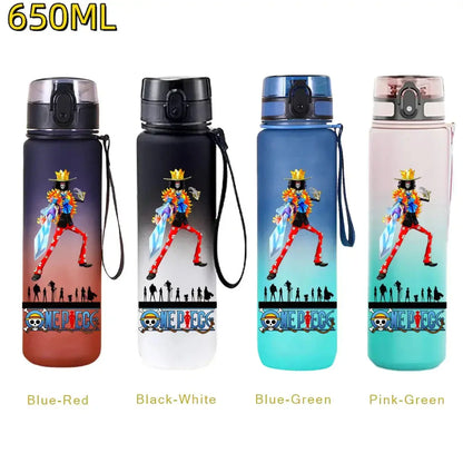 Gourde Manga One Piece Luffy 650 ml, bouteille d’eau avec couvercle rabattable