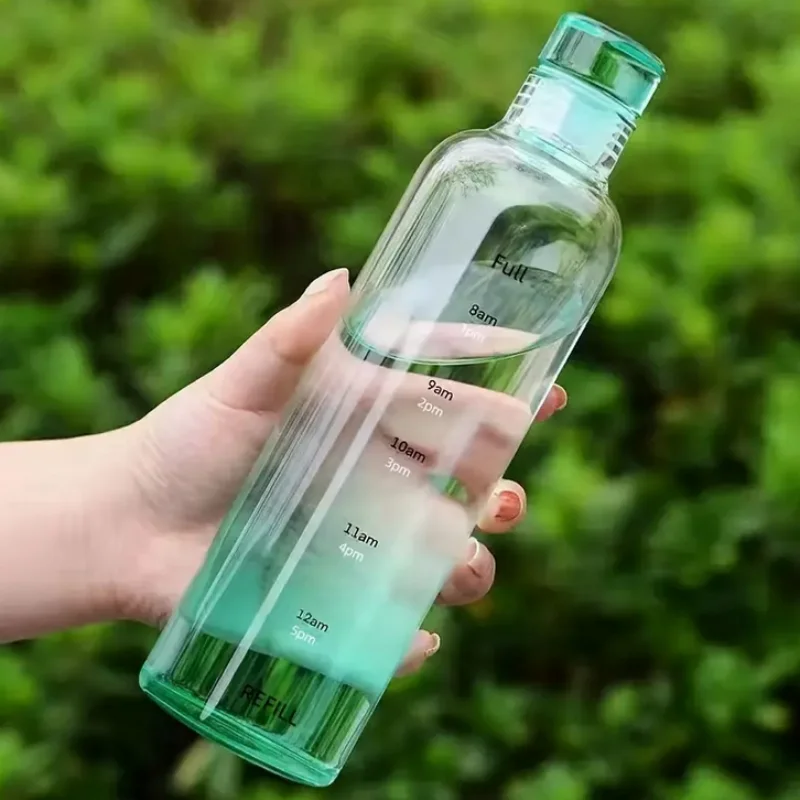 Gourde Marqueur De Temps Bleu 700ml - Vert | La Gourde
