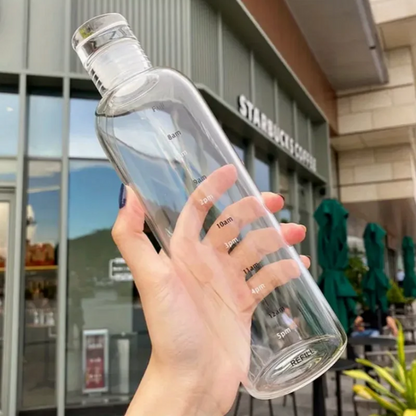 Gourde Marqueur De Temps Transparent 700ml avec échelle de temps et grande capacité | La Gourde