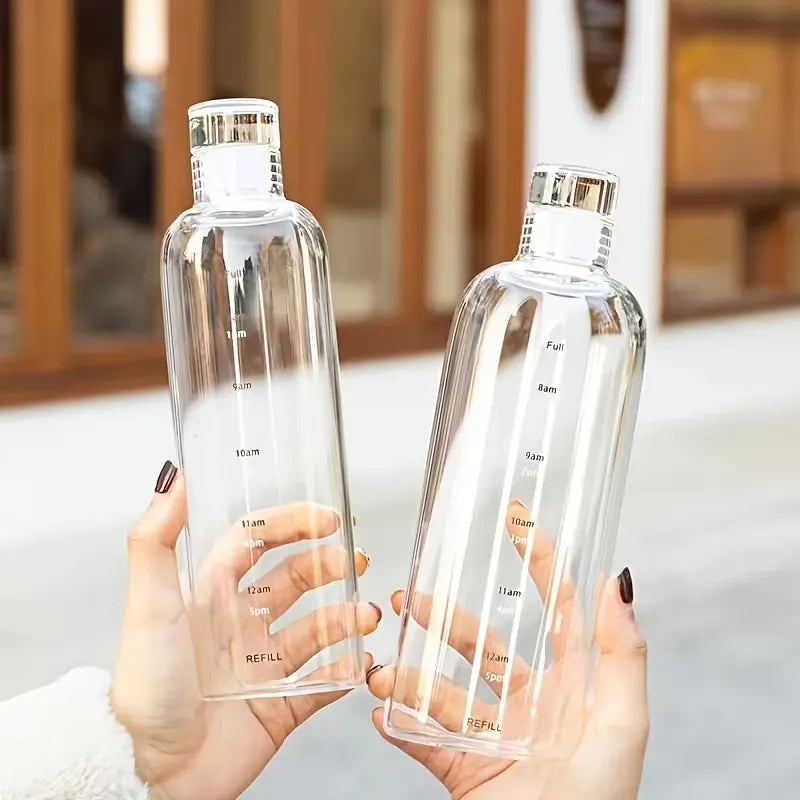 Gourde Marqueur De Temps Transparent 700ml en plastique résistant anti-chute | La Gourde