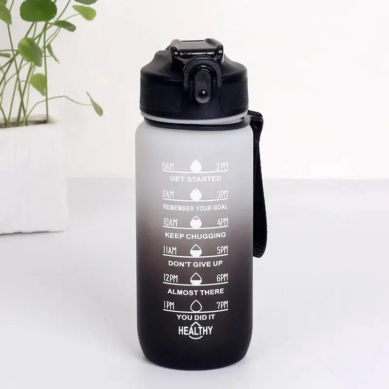 La Gourde Motivation Enfant 600ml, gourde sport enfant, marqueur de temps, bouchon étanche, sans BPA, idéale pour le fitness | La Gourde®