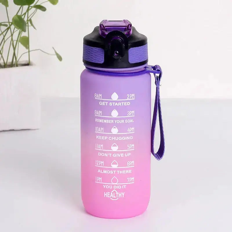 La Gourde Motivation Enfant 600ml, gourde portable enfant, avec paille, plastique sans BPA, anti-fuite, idéale pour les voyages | La Gourde®