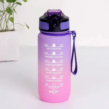 La Gourde Motivation Enfant 600ml, gourde portable enfant, avec paille, plastique sans BPA, anti-fuite, idéale pour les voyages | La Gourde®
