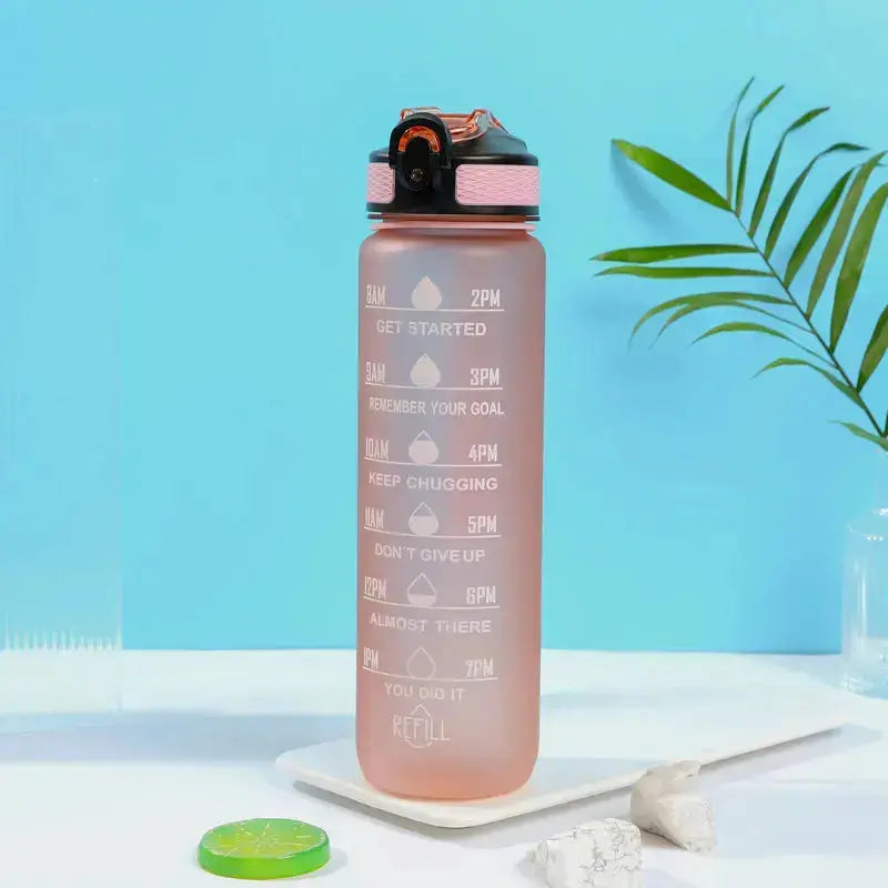 
Gourde Motivation  Gourde Graduée 1L avec Paille Portable et Étanche
