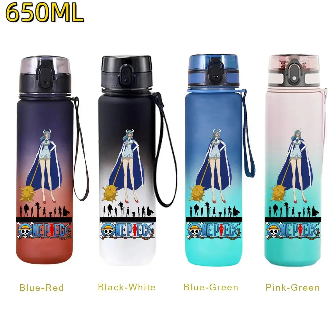 Gourde One Piece 650ML Luffy Zoro, bouteille d’eau manga pour sport et sorties