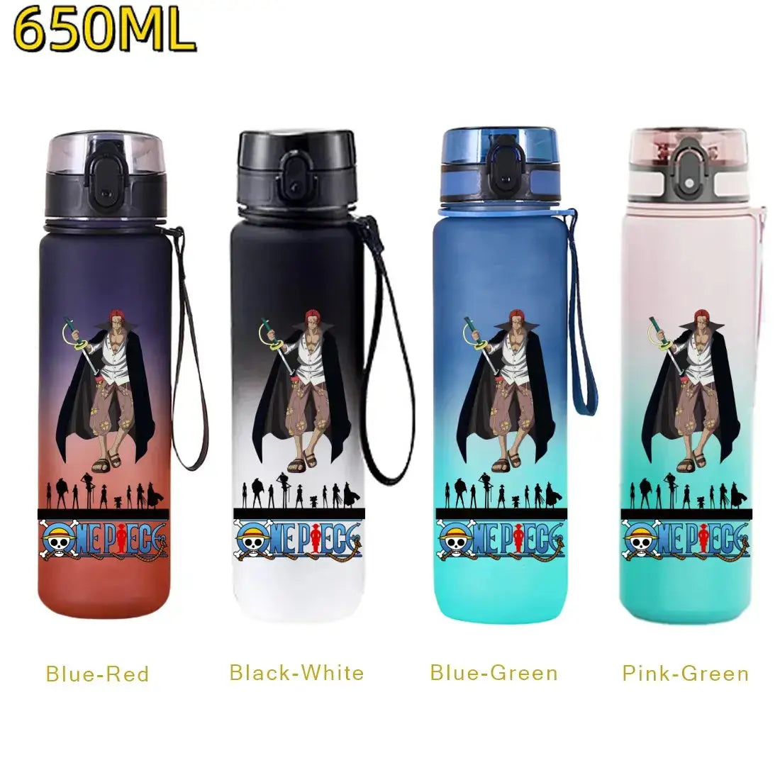 Gourde One Piece 650ML Luffy, accessoire d’hydratation pour passionnés d’anime et de manga